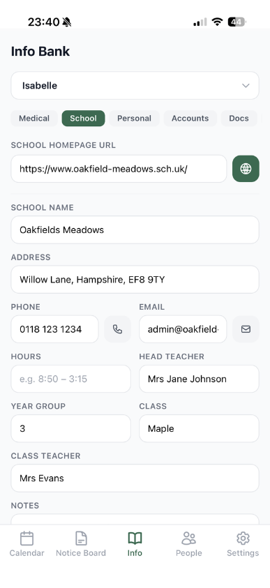 School info